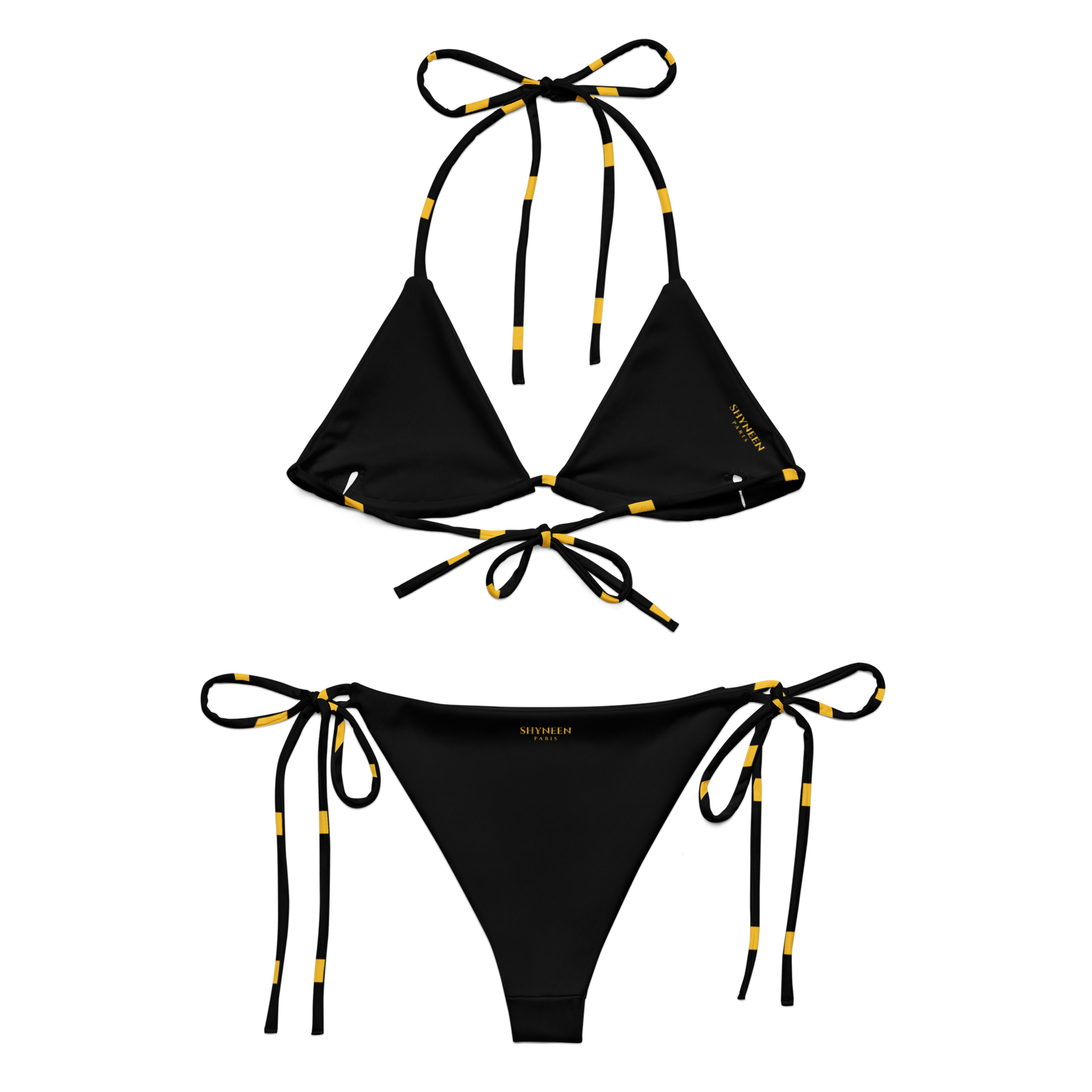 SHYNEEN YELLOW DOTS STRING BIKINI