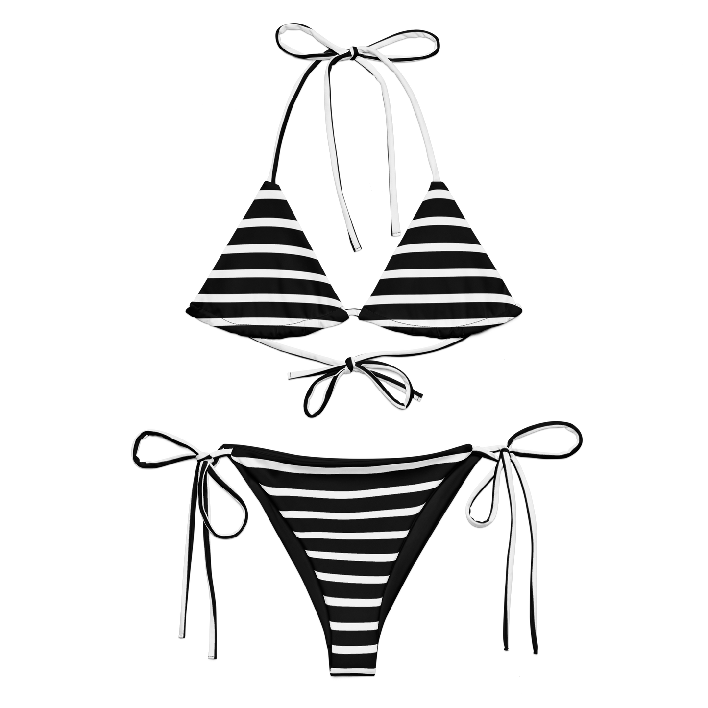 SHYNEEN B&W STRIPES STRING BIKINI