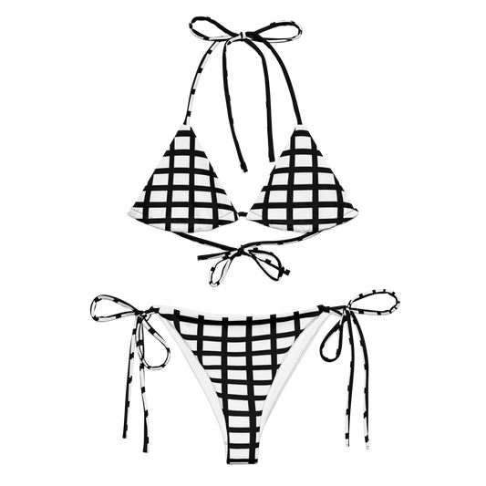 SHYNEEN BLACK CELLS STRING BIKINI