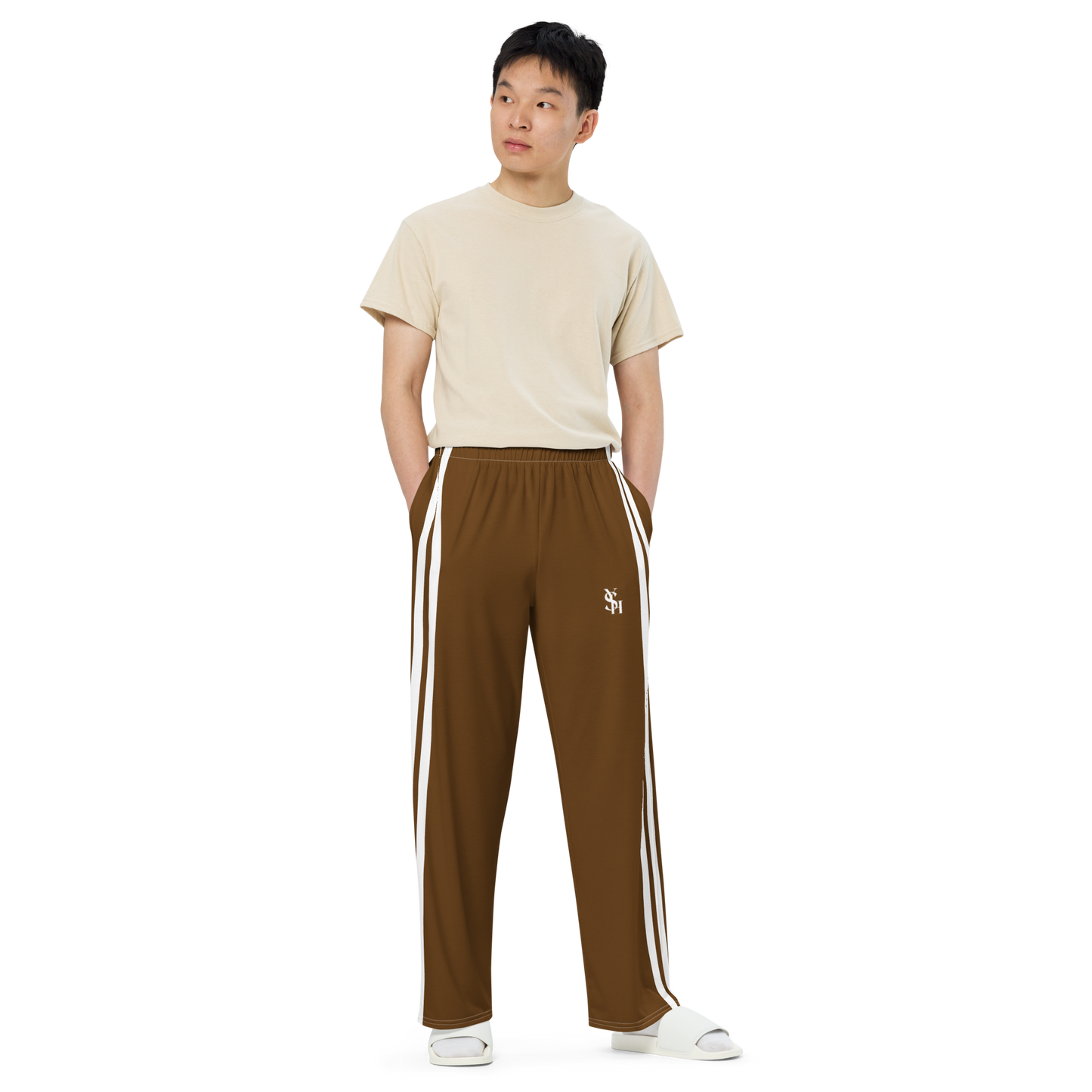 BROWN CLASSIC TRACK PANTS