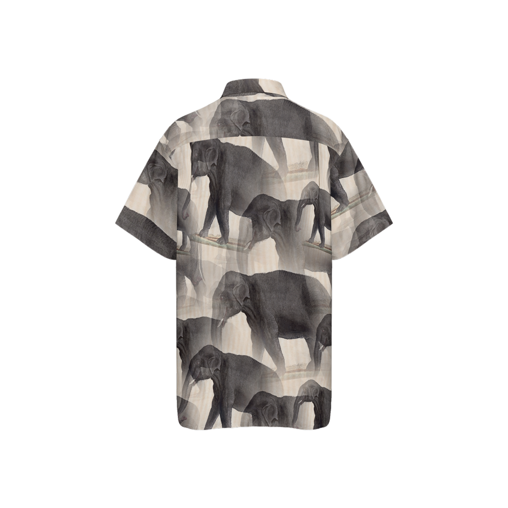 ELEPHANT PATTERN BOWLING SHIRT